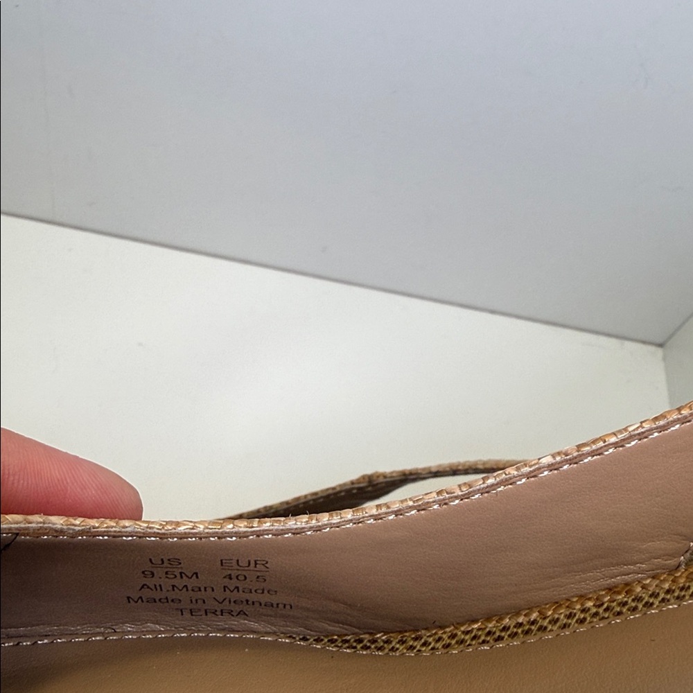 Sam Edelman Terra Tan Woven Slingback Block Heels - Picture 9 of 9